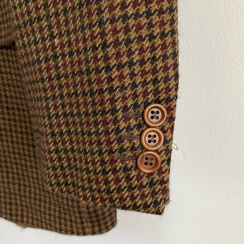 Hugo Boss Brown Checkered Blazer